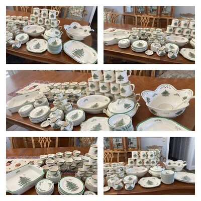 SPODE CHRISTMAS TREE ENGLAND CHINA SOLD TOGETHER $899 SEPARATELY FROM $3.99 & UP - Image 1 of 4
