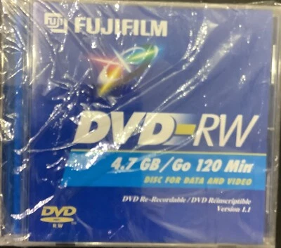 Sealed DVD-RW FujiFilm 4.7 GB/Go 120 Minutes Re-Recordable Disc Data And Video - Image 1 of 3