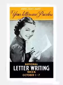 National Letter Writing week poster stamp 1935 MNH OG - Picture 1 of 1