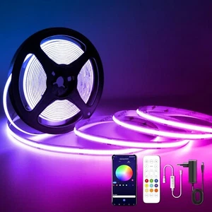 Striscia LED COB RGB 24V 5m con Telecomando, App, Sincronizzazione Musicale - Foto 1 di 8