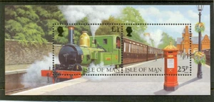 095.ISLE OF MAN 1999 STAMP M/S TRAINS, LOCOMOTIVES , TRANSPORT. MNH - Picture 1 of 1