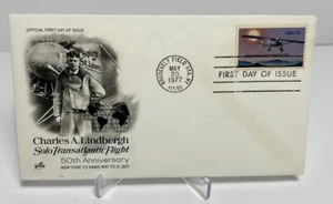 US FDC 1977 Charles A. Lindbergh Solo Transatlantic Flight - Picture 1 of 2