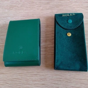 Rolex leather travel pouch 2 pieces used a few times no signs of wear - Picture 1 of 5