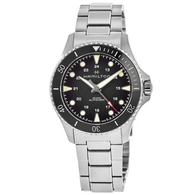 Nuevo reloj para hombre Hamilton caqui azul marino buceo automático esfera negra acero inoxidable H82515130 Foto 1 de 4