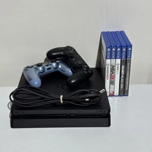 Playstation 4 PS4 Slim 1TB CUH-2115B Bundle 2 Controller 5 & Spiele Netzkabel - Bild 1 von 10