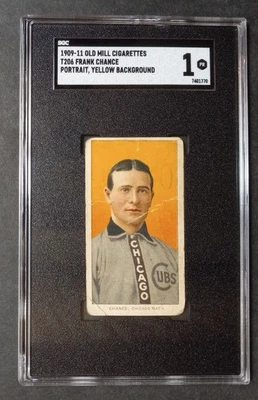 1909 - 11 T206 - Frank Chance - 名堂 - 旧磨坊 - SGC 1 PR — 第 1/2 张图片
