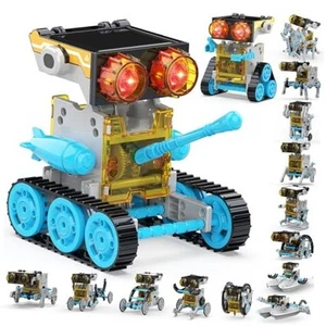30-in-1 Solar Robot Kit - 243 Pieces, STEM Educational Building Set for Blue - Picture 1 of 7