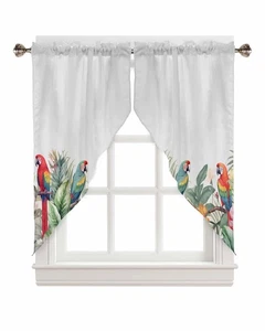 Summer Swag Valance Curtains, Tropical Palm Leaves Parrot Rod Pocket Kitchen ... - Picture 1 of 7