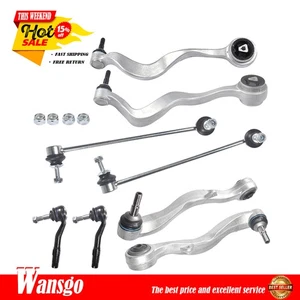 8Pc For BMW 2004-2010 Front Lower Rearward Control Arm Tie Rod Sway Bar Link Kit - Imagen 1 de 10