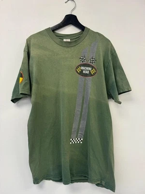Camisa Cabeza de Máquina Vintage Camiseta Banda Verde Grande Hecha EE. UU. 90 Desteñida Envejecida Foto 1 de 4