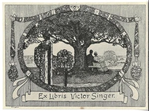 HEINRICH VOGELER: Exlibris für Victor Singer, 1904 - Bild 1 von 1