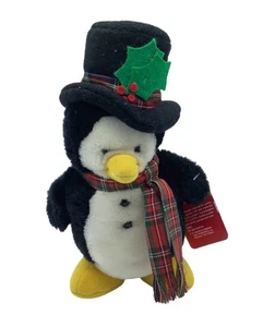 Vtg 1985 Dakin Snowshoe Penguin Plush Toy Holiday Collectible 8" 31-1211 Has TAG - Picture 1 of 7