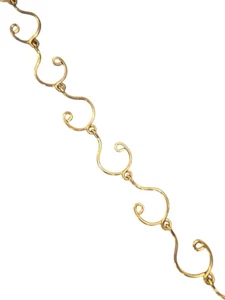 Vintage massive Messing hängende Kette 9 J-Haken 26 Zoll Ornament Pflanze Display Aufhänger - Bild 1 von 10