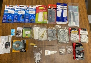 25 x Mixed Lot Of Multi-purpose Household Items Coaxial Staples, Door Stops, Key - Picture 1 of 18
