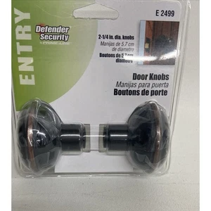 Set pomelli per porta 2-1/4 in bronzo sfregato ad olio ingresso con mandrino - Foto 1 di 3