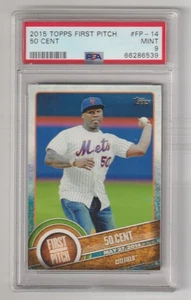 2015 Topps First Pitch #FP-14 50 Cent PSA 9 - Picture 1 of 2