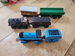 Vintage Wooden Thomas and Friends Train Engines and Cars Douglas & Thomas - Picture 1 of 10
