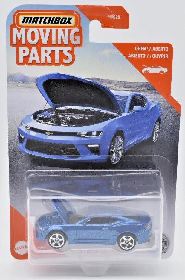 Matchbox Superfast Moving Parts 2016 Chevy Chevrolet Camaro blu. blister card - Immagine 1 di 1
