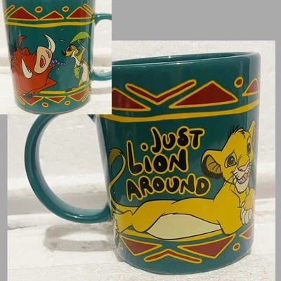 Disney The Lion King Coffee Mug ‘Just Lion Around' DISNEY STORE Simba LIKE NEW - image 1 of 4