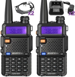 Große Reichweite 100 Meilen Walkie Talkie Zwei-Wege Radio Lade Headset wasserdicht 2er-Pack - Bild 1 von 7