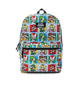 Nintendo Super Mario Bros. 17" Laptop Backpack, Multi, All-Over Print. - Picture 1 of 5