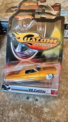 Hot Wheels 1:50 (Custom Classics) Fresh Paint Series 1 '68 Cadillac  *Gold  #3/9 - Image 1 of 3