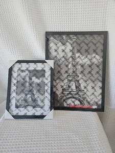 2 Eiffel Tower Black And White Picture With Frames - Picture 1 of 10
