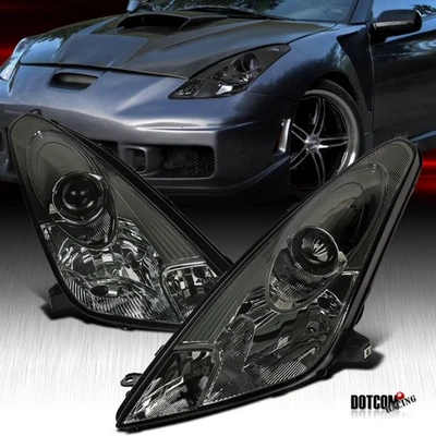 Fit 2000-2005 Toyota Celica GT Smoke Projector Headlights Replacement Assembly - Imagem 1 de 4