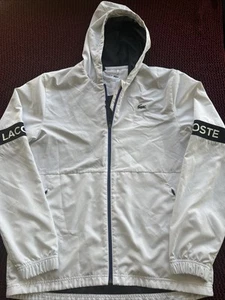Lacoste Sport Windbreaker Jacket Men M/L White Y2K - Picture 1 of 24