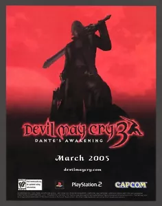Devil May Cry 3 Playstation 2 PS2 PC 2005 DMC Promo Ad Art Print Poster - Ver. 2 - Foto 1 di 1