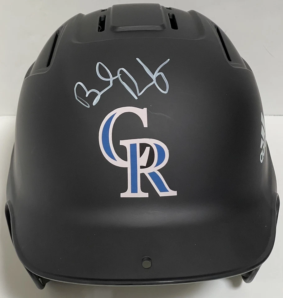 Brendan Rodgers Signed Autographed Colorado Rockies F/s Batting Helmet PSA/DNA - Image 1 of 4