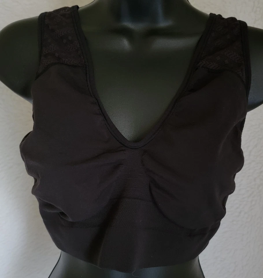 Hanes Womens Bralette Bra Size 2XL XXL 2X Large Black - Image 1 of 4