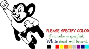 Mighty Mouse Vinyl Aufkleber Sticker Auto LKW Fenster Laptop Grafik gestanzt 6" - Bild 1 von 3