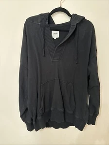 Aerie Black V-Neck Hoodie - Large - Picture 1 of 3