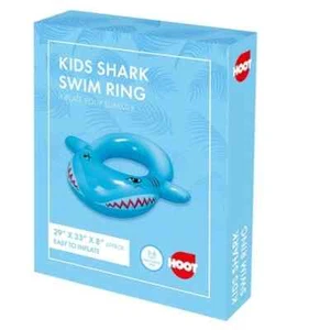 Kinder Aufblasbar Hoot Shark Kinder Schaukel Ring Wasser Schwimmer Strand Pool 29"x33"x8" - Bild 1 von 2