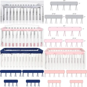 Crib Rail Cover Baby Bed Soft Edge Protector Wrapped Rail Anti-Collision Cover - Picture 1 of 35