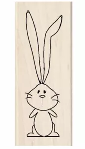 Inkadinkado Gummi Holz montiert Kaninchen/Hasen Stempel - Bild 1 von 1