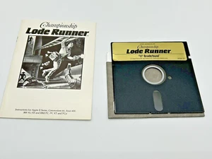 Championship Lode Runner by Broderbund for Apple II+,IIe,IIc,IIgs 1984 - Picture 1 of 5