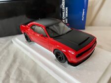 New Listing1/18 scale model Auto Art Dodge Challenger Srt Demon tor red stain black