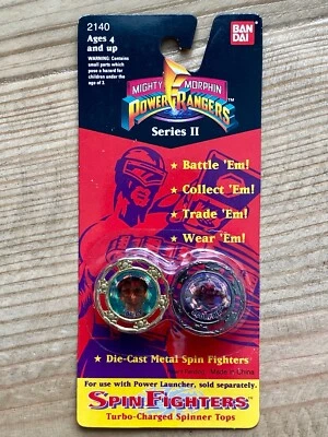 RARE Mighty Morphin Power Rangers 1994 Series 2 Spin Fighters BILLY v SCORPINA - Image 1 of 3