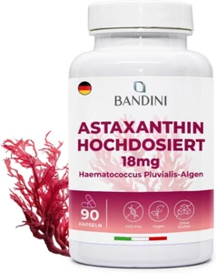 Bandini® Pure Astaxanthin 18 Mg Pro Kapsel, 90 Kapseln (3 Monate Vorrat), Alge H - Bild 1 von 12