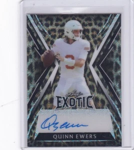 Quinn Ewers Auto 2023 Hoja Leopardo Exótico RC Novato Guepardo/1 1/1 Delfines - Imagen 1 de 2