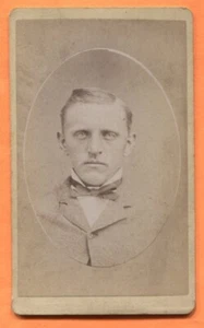 CDV La Porte City, IA, Portrait of a Young Man, by Kellett & Wife, circa 1880s - Picture 1 of 3