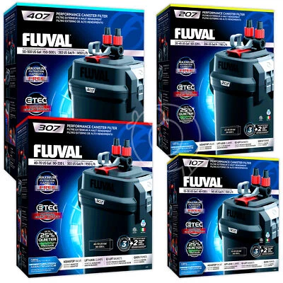 Fluval 107 207 307 407 FX2 FX4 FX6 External Filter & Media Aquarium Fish Tank - Image 1 of 4