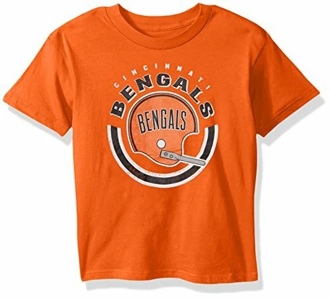 NFL Youth Boys "Cannon Ball" Short Sleeve Tee-Orange-XL(18), Cincinnati Bengals Cover