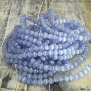Cuentas de vidrio ojo de gato 10 mm, azul aciano, aproximadamente 39 piezas franqueo gratuito venta en oz - Imagen 1 de 3