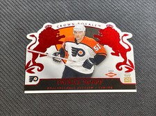 2002-03 PACIFIC CROWN ROYALE PATRICK SHARP ROOKIE RED DIE-CUT #ed 17/350