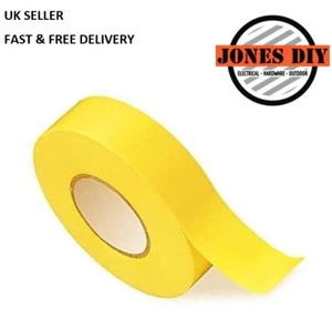 YELLOW ELECTRICAL PVC TAPE INSULATION INSULATING TAPE LONG FLAME RETARDENT ROLLS - Picture 1 of 1