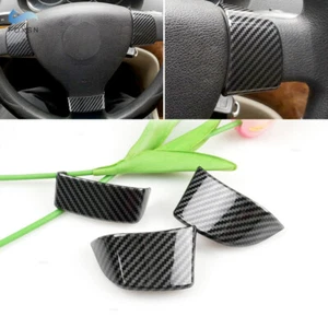 ABS Carbon Fiber Steering Wheel Cover For VW Golf 5 MK5 Passat B6 Jetta Tiguan - Picture 1 of 8