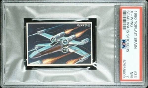PSA 7 NM X-WING FIGHTER 1980 STAR WARS YOPLAIT #34 SPAIN GRADED SKYWALKER *TPHLC - Picture 1 of 2